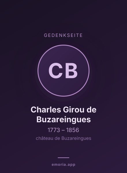 Gedenkportrait von Charles Girou de Buzareingues