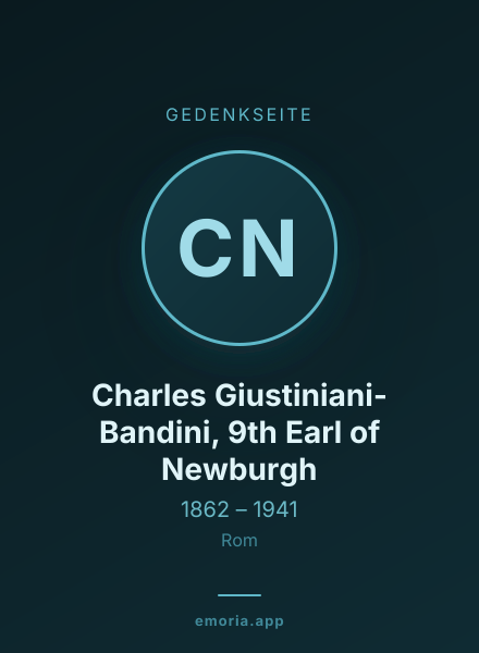 Gedenkportrait von Charles Giustiniani-Bandini, 9th Earl of Newburgh