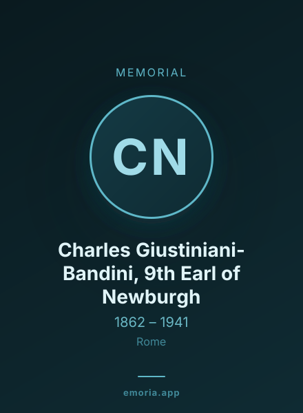 Memorial portrait of Charles Giustiniani-Bandini, 9th Earl of Newburgh