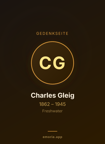 Gedenkportrait von Charles Gleig