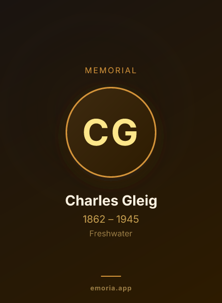 Memorial portrait of Charles Gleig