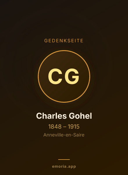 Gedenkportrait von Charles Gohel