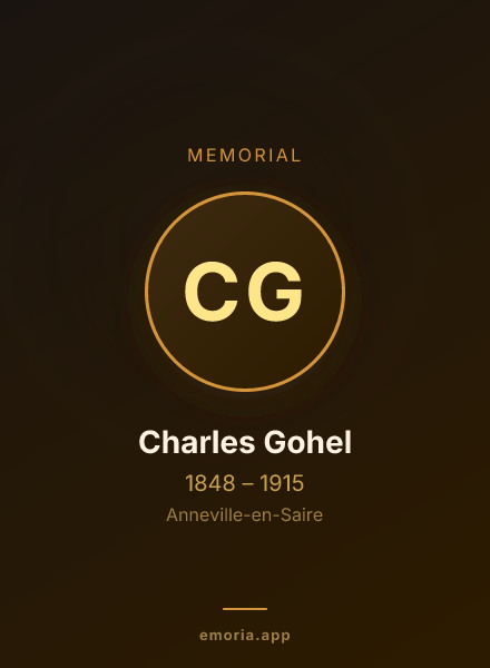 Memorial portrait of Charles Gohel