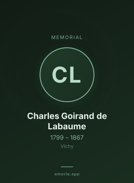 Memorial portrait of Charles Goirand de Labaume