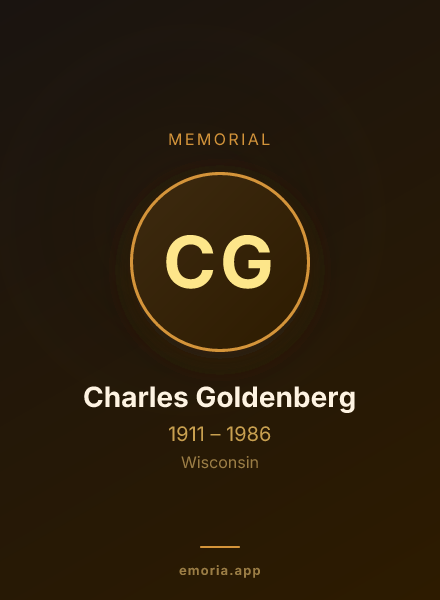 Memorial portrait of Charles Goldenberg