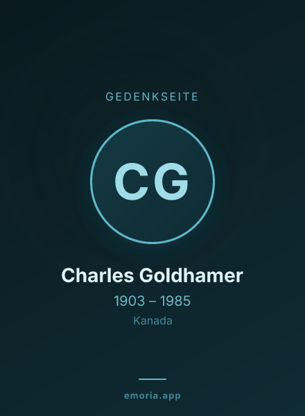 Gedenkportrait von Charles Goldhamer