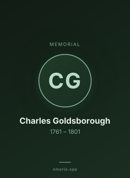 Memorial portrait of Charles Goldsborough