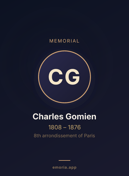Memorial portrait of Charles Gomien