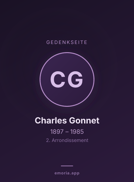 Gedenkportrait von Charles Gonnet