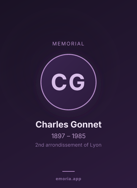Memorial portrait of Charles Gonnet