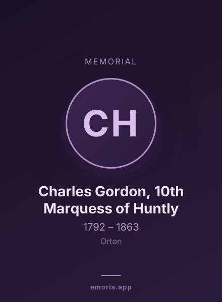 Memorial portrait of Charles Gordon, 10th Marquess of Huntly