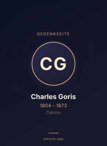 Gedenkportrait von Charles Goris