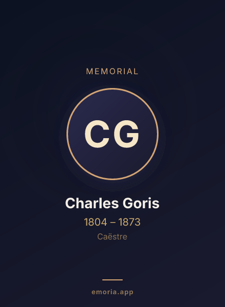 Memorial portrait of Charles Goris