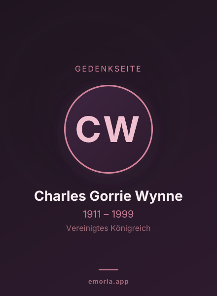 Gedenkportrait von Charles Gorrie Wynne