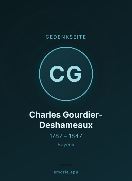 Gedenkportrait von Charles Gourdier-Deshameaux