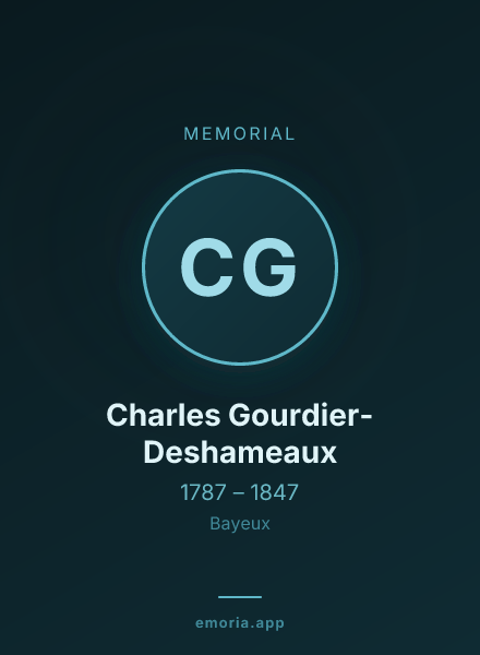 Memorial portrait of Charles Gourdier-Deshameaux