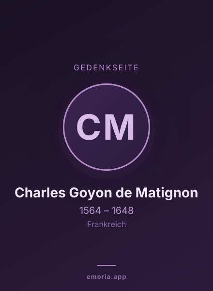 Gedenkportrait von Charles Goyon de Matignon