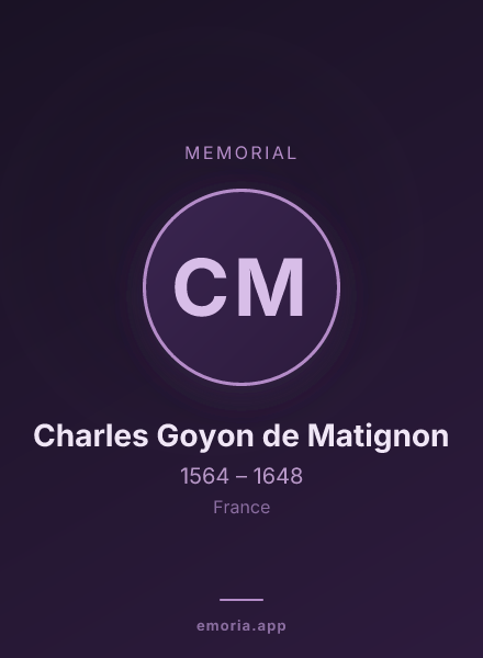 Memorial portrait of Charles Goyon de Matignon