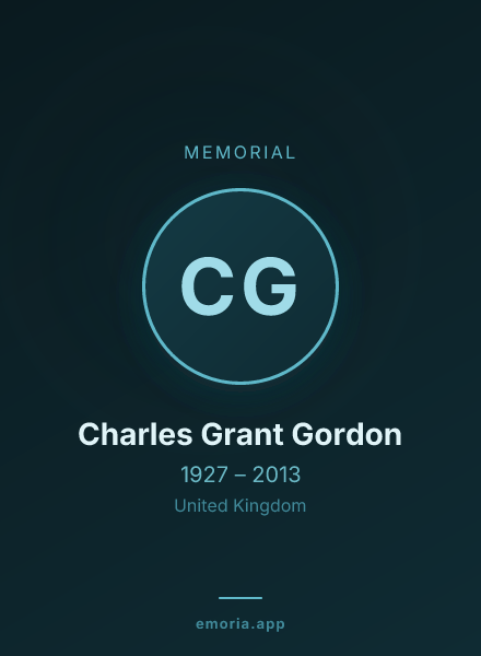 Memorial portrait of Charles Grant Gordon