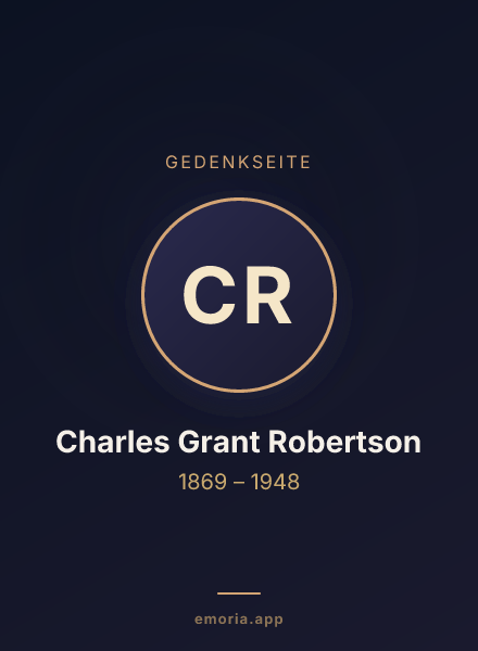 Gedenkportrait von Charles Grant Robertson