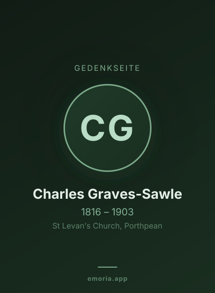 Gedenkportrait von Charles Graves-Sawle