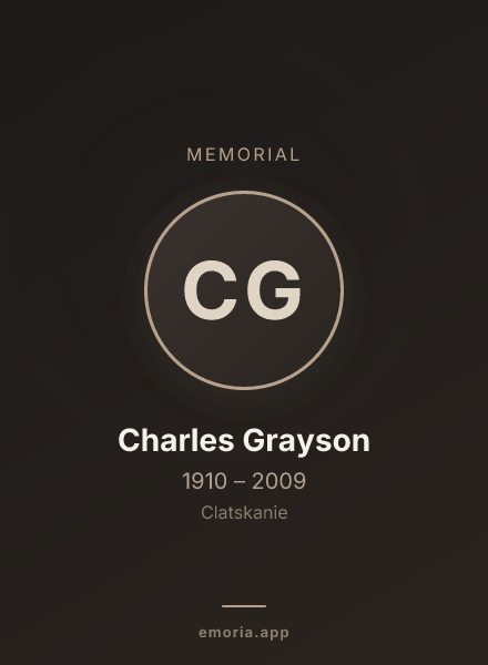 Memorial portrait of Charles Grayson