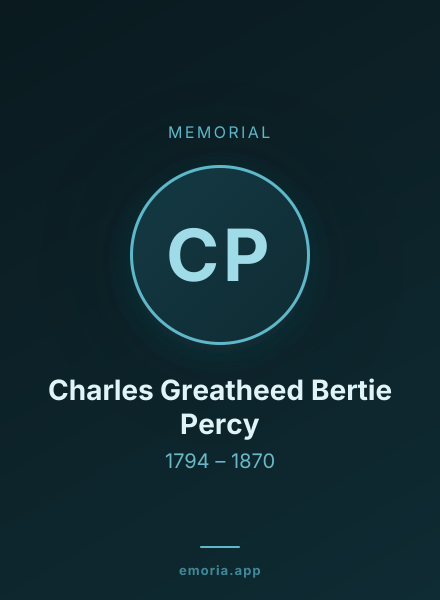 Memorial portrait of Charles Greatheed Bertie Percy