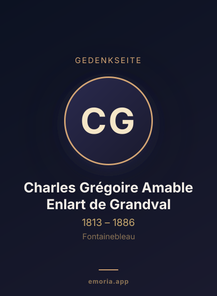 Gedenkportrait von Charles Grégoire Amable Enlart de Grandval