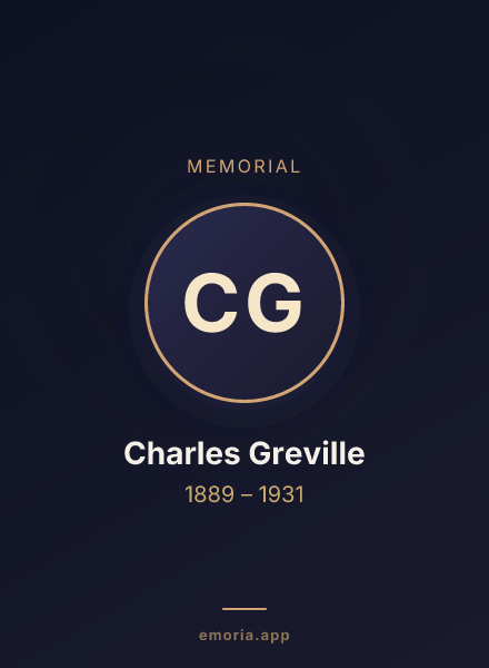 Memorial portrait of Charles Greville