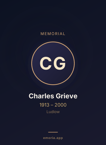 Memorial portrait of Charles Grieve