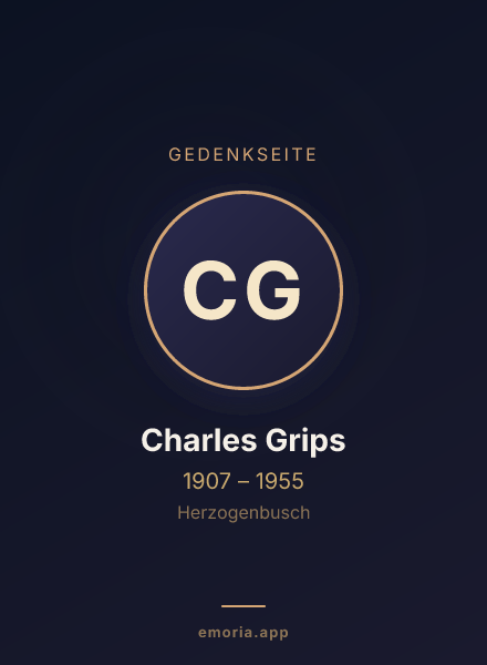 Gedenkportrait von Charles Grips