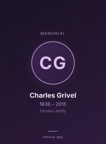 Memorial portrait of Charles Grivel
