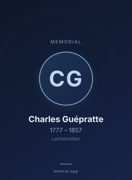 Memorial portrait of Charles Guépratte