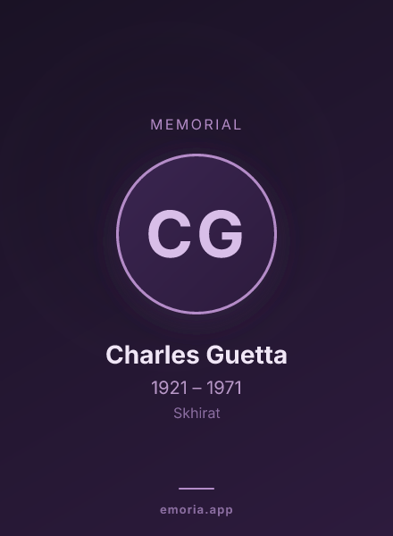 Memorial portrait of Charles Guetta