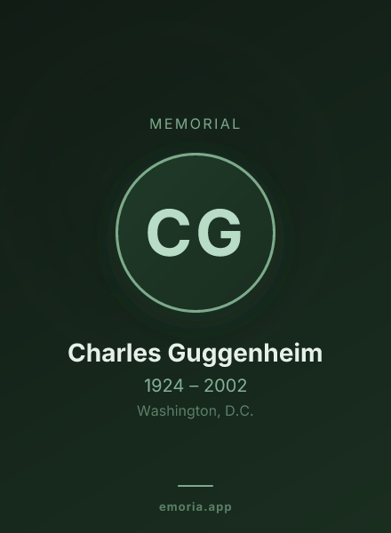 Memorial portrait of Charles Guggenheim