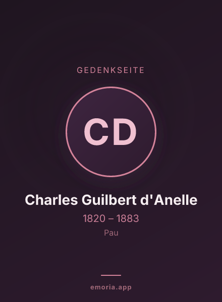 Gedenkportrait von Charles Guilbert d'Anelle