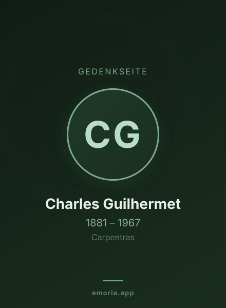 Gedenkportrait von Charles Guilhermet