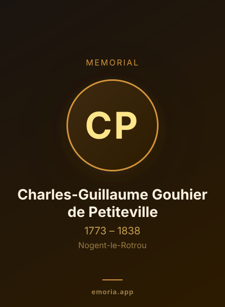 Memorial portrait of Charles-Guillaume Gouhier de Petiteville