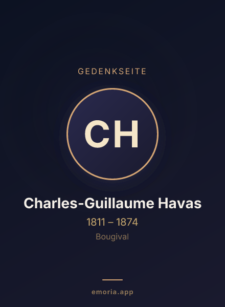 Gedenkportrait von Charles-Guillaume Havas