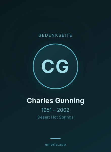Gedenkportrait von Charles Gunning