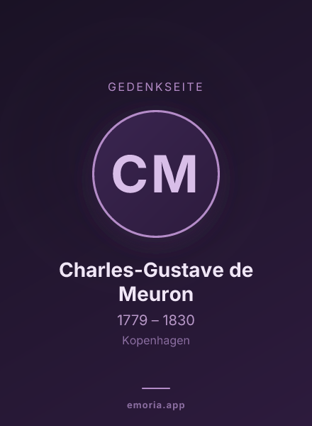 Gedenkportrait von Charles-Gustave de Meuron