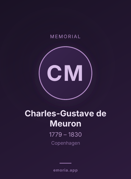 Memorial portrait of Charles-Gustave de Meuron