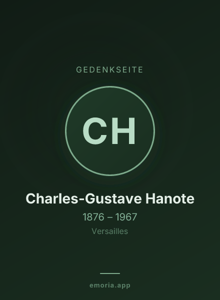 Gedenkportrait von Charles-Gustave Hanote