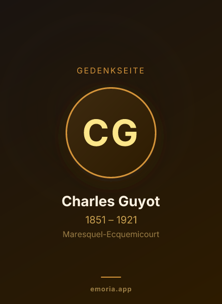 Gedenkportrait von Charles Guyot