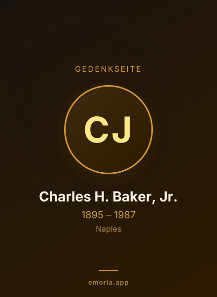 Gedenkportrait von Charles H. Baker, Jr.