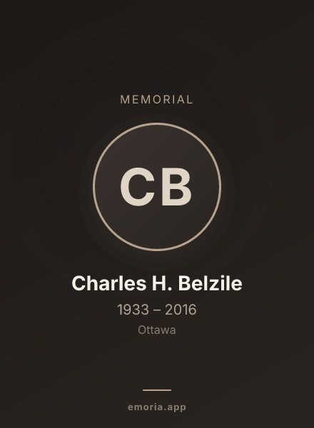 Memorial portrait of Charles H. Belzile
