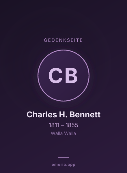 Gedenkportrait von Charles H. Bennett