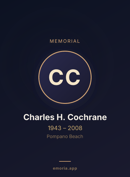 Memorial portrait of Charles H. Cochrane