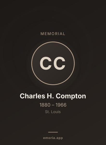 Memorial portrait of Charles H. Compton