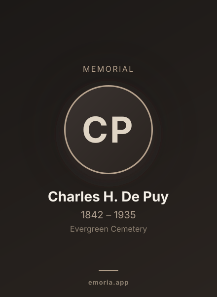 Memorial portrait of Charles H. De Puy